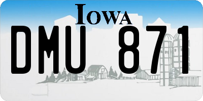 IA license plate DMU871