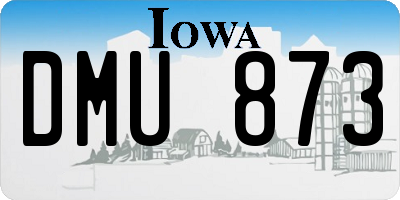 IA license plate DMU873