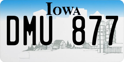 IA license plate DMU877