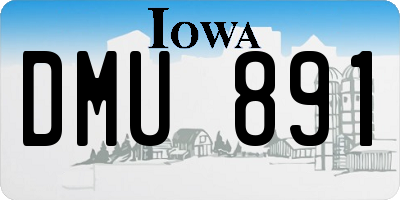 IA license plate DMU891