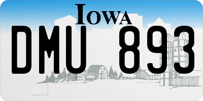 IA license plate DMU893