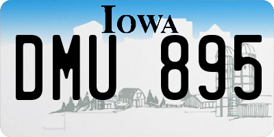 IA license plate DMU895