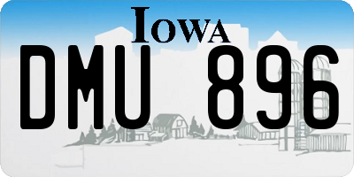IA license plate DMU896