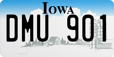IA license plate DMU901