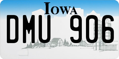 IA license plate DMU906