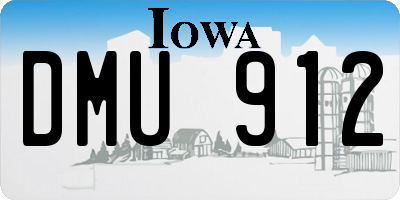 IA license plate DMU912