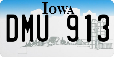 IA license plate DMU913