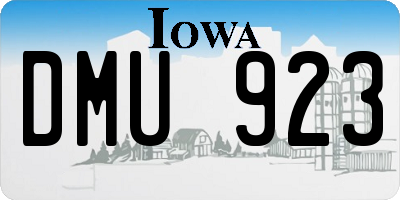 IA license plate DMU923