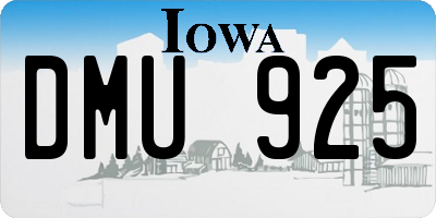 IA license plate DMU925