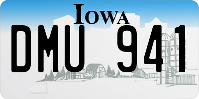 IA license plate DMU941