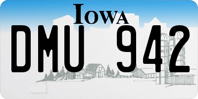 IA license plate DMU942