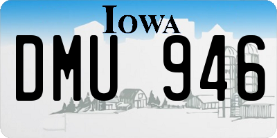 IA license plate DMU946