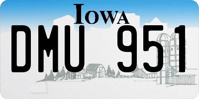 IA license plate DMU951