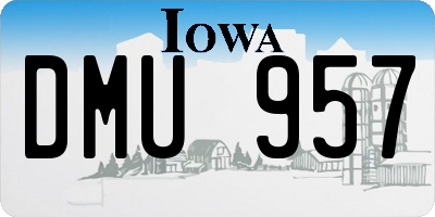 IA license plate DMU957