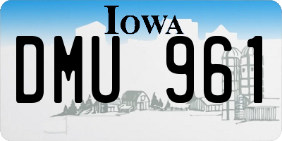 IA license plate DMU961