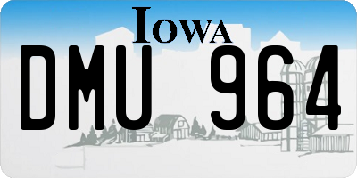 IA license plate DMU964