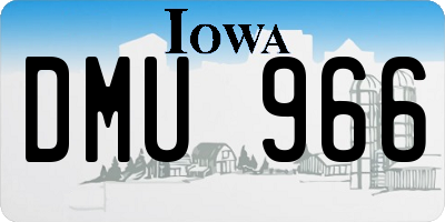 IA license plate DMU966