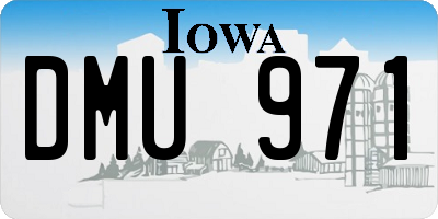 IA license plate DMU971