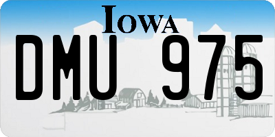 IA license plate DMU975