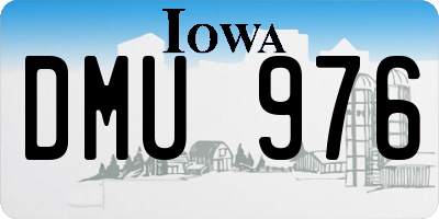 IA license plate DMU976