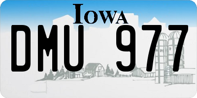 IA license plate DMU977
