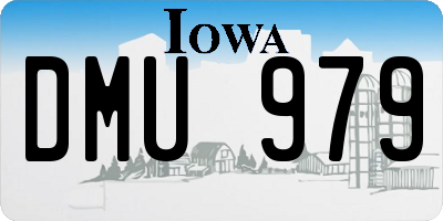 IA license plate DMU979