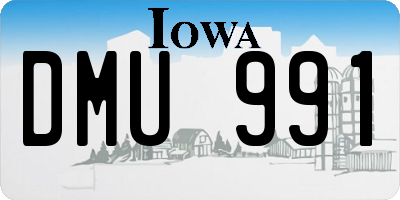 IA license plate DMU991