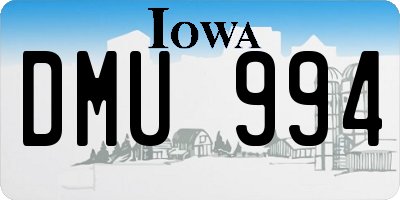 IA license plate DMU994