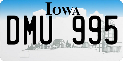 IA license plate DMU995