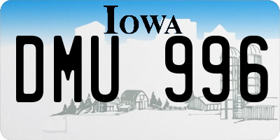 IA license plate DMU996