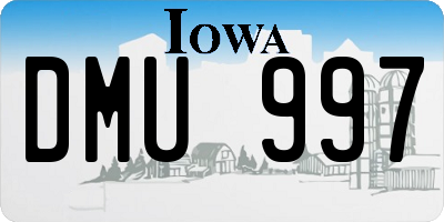 IA license plate DMU997