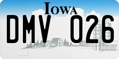 IA license plate DMV026