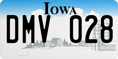 IA license plate DMV028