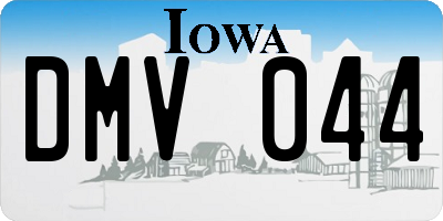 IA license plate DMV044