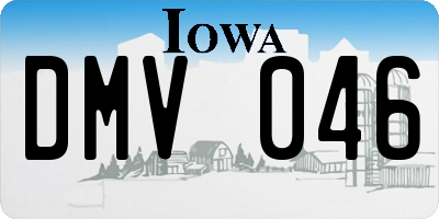 IA license plate DMV046