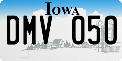 IA license plate DMV050