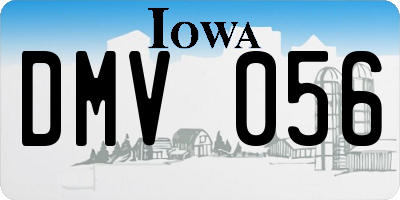IA license plate DMV056