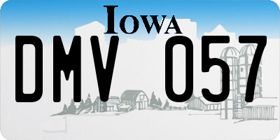 IA license plate DMV057