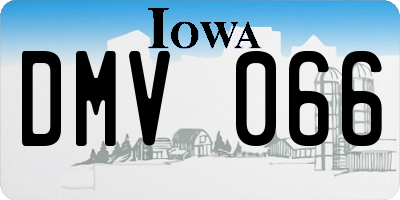 IA license plate DMV066