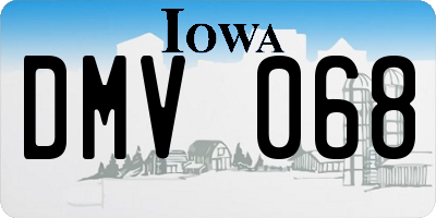 IA license plate DMV068