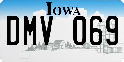 IA license plate DMV069