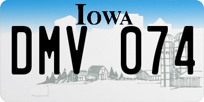 IA license plate DMV074