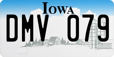 IA license plate DMV079