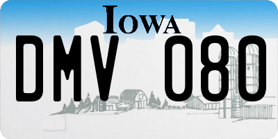 IA license plate DMV080