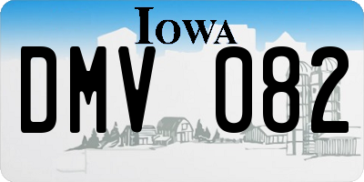 IA license plate DMV082