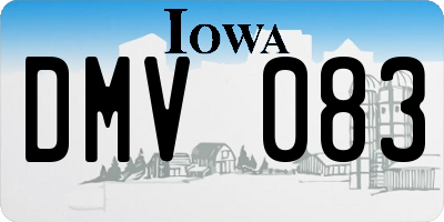 IA license plate DMV083