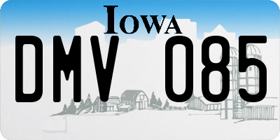 IA license plate DMV085