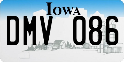 IA license plate DMV086