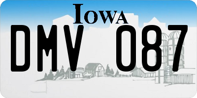IA license plate DMV087