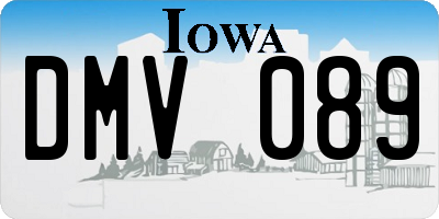 IA license plate DMV089